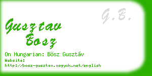 gusztav bosz business card